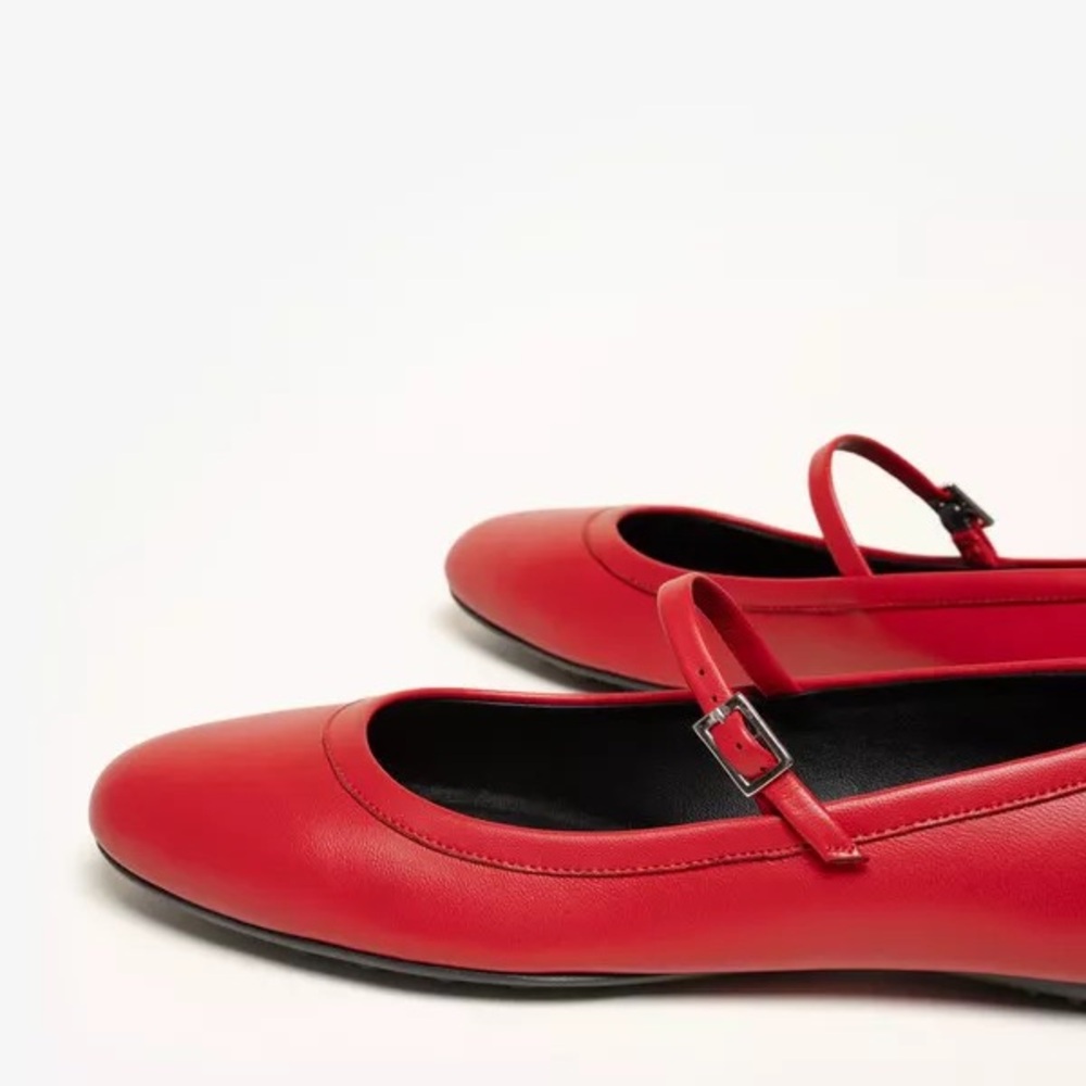 M. Gemi ‘The Margherita’ Mary Jane flats in Sunset Red, size 37 - Picture 3 of 14